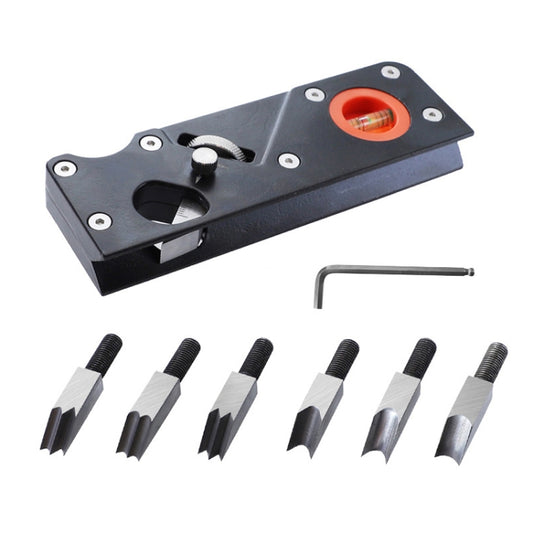 Woodworking Multi-Angle Chamfering Adjustable Depth Hand Planer, Color: Black + 6 Blades - free shipping - PMC Jewellery - Order now!