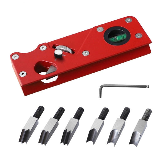 Woodworking Multi-Angle Chamfering Adjustable Depth Hand Planer, Color: Red + 6 Blades - free shipping - PMC Jewellery - Order now!
