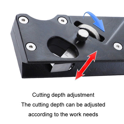 Woodworking Multi-Angle Chamfering Adjustable Depth Hand Planer, Color: Black + 6 Blades - free shipping - PMC Jewellery - Order now!