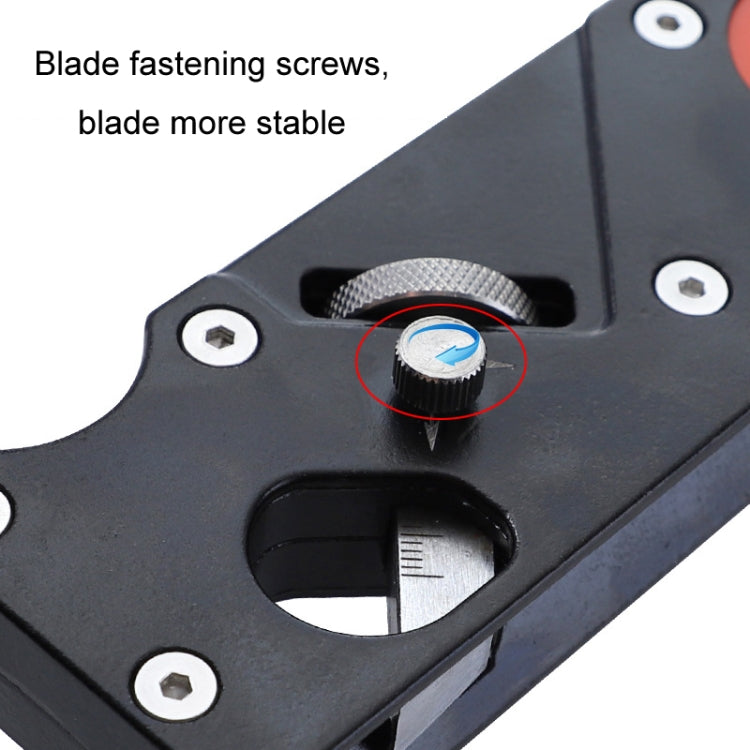 Woodworking Multi-Angle Chamfering Adjustable Depth Hand Planer, Color: Red + 6 Blades - free shipping - PMc TechLife - Order now!