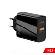 A502 65W USB-C/Type-C+USB Dual Port GaN Charger QC3.0 Laptop Universal Charger EU Plug Black - USB Charger by PMC TechLife | Online Shopping South Africa | PMC TechLife | Buy Now Pay Later Mobicred