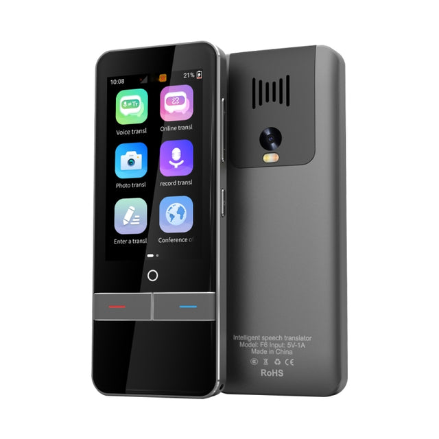 F6 Translation Machine 139 Languages Interpreted Online Translation 14 Camera Translator Recording Contemporary Interpretation(Black)