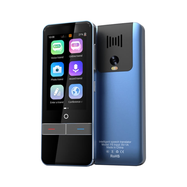 F6 Translation Machine 139 Languages Interpreted Online Translation 14 Camera Translator Recording Contemporary Interpretation(Royal Blue)