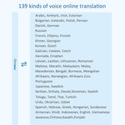 F6 Translation Machine 139 Languages Interpreted Online Translation 14 Camera Translator Recording Contemporary Interpretation(Black)