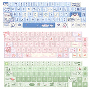 66 Keys 5-sided Heat Rise PBT Personalized Keycaps(Blue)