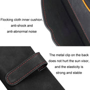 Car Sun Visor Multifunctional Glasses Case Card Storage Bracket(Beige)