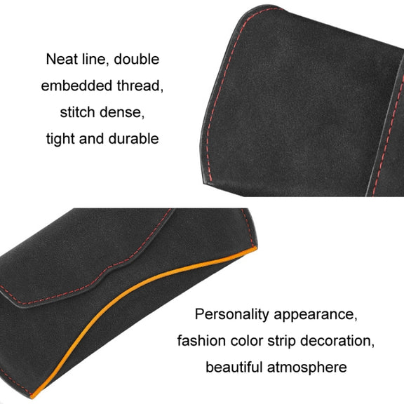 Car Sun Visor Multifunctional Glasses Case Card Storage Bracket(Mocha Brown)