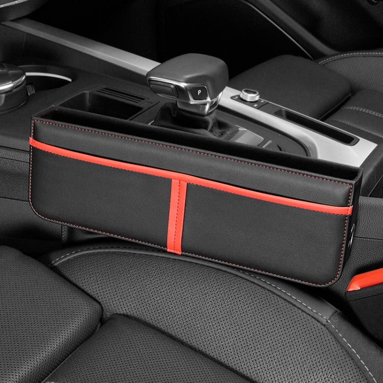 Leather Car Seat Gap Multifunctional Storage Box(Black) - free shipping - PMC TechLife - Order now!