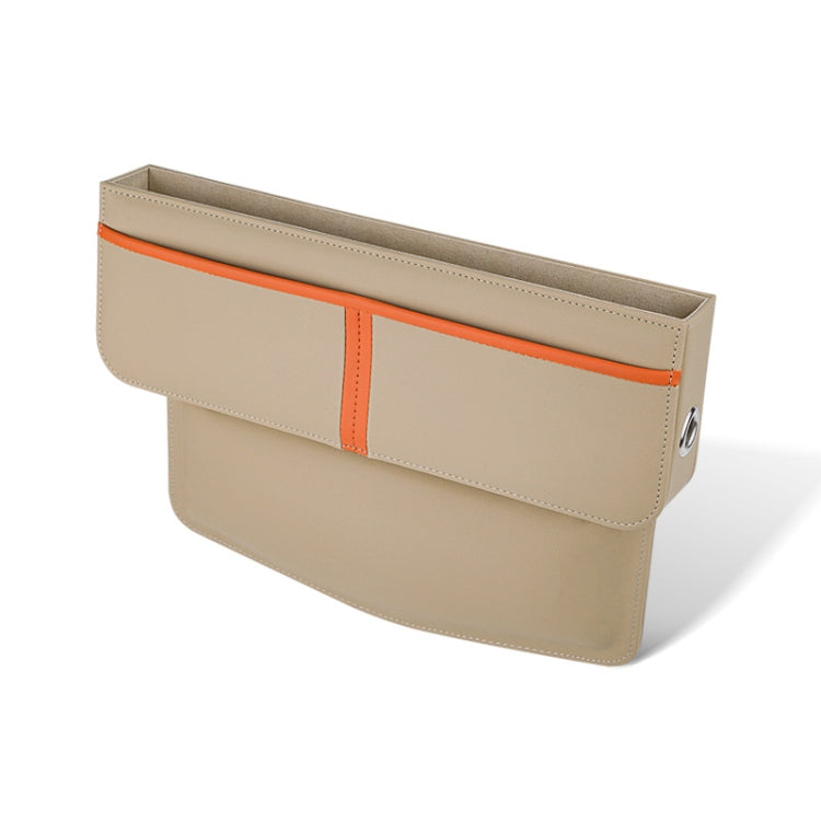 Leather Car Seat Gap Multifunctional Storage Box(Beige) - Stowing Tidying by PMC TechLife | Online Shopping South Africa | PMC TechLife | Buy Now Pay Later Mobicred
