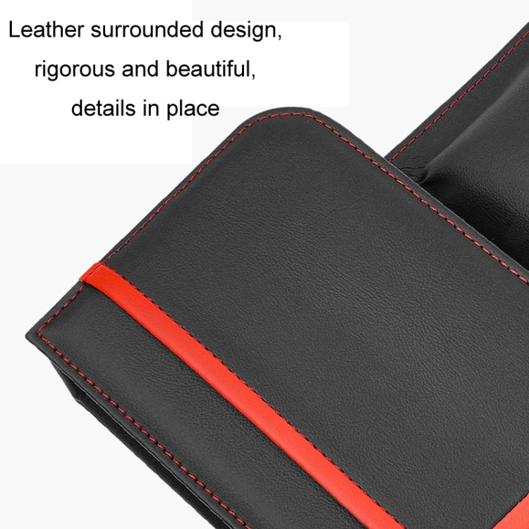 Leather Car Seat Gap Multifunctional Storage Box(Brown)