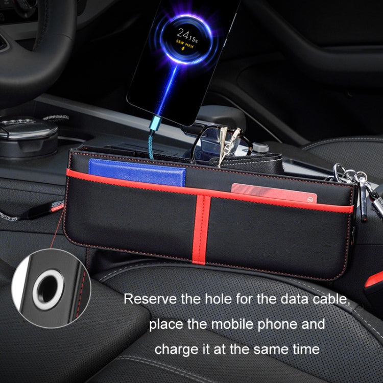 Leather Car Seat Gap Multifunctional Storage Box(Black) - free shipping - PMC TechLife - Order now!