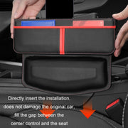 Leather Car Seat Gap Multifunctional Storage Box(Brown)