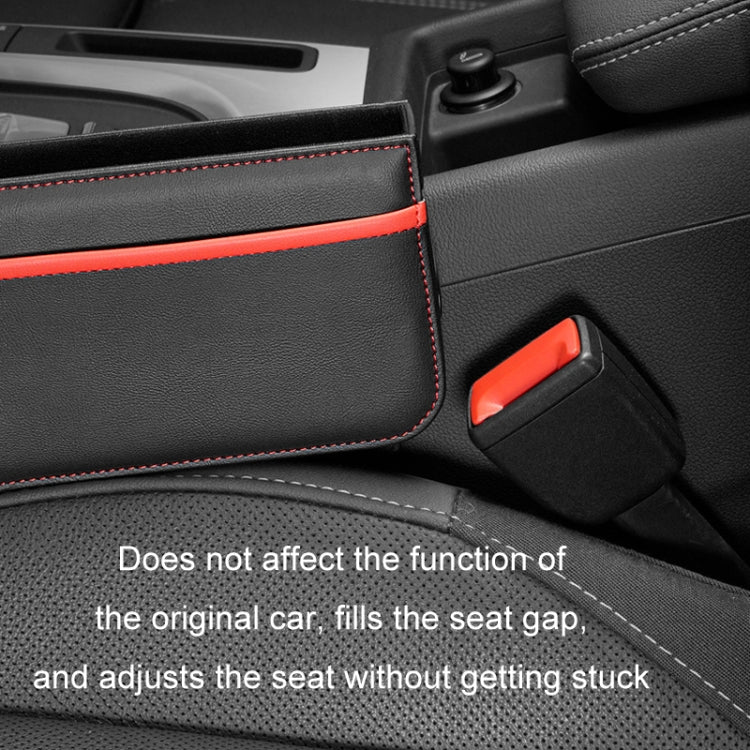 Leather Car Seat Gap Multifunctional Storage Box(Beige) - Stowing Tidying by PMC TechLife | Online Shopping South Africa | PMC TechLife | Buy Now Pay Later Mobicred