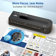 FN333 A4 Photo Laminating Machine With Hot And Cold Mode, Size: Set 2(US Plug)