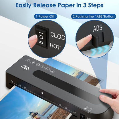 FN333 A4 Photo Laminating Machine With Hot And Cold Mode, Size: Set 1(EU Plug) - free shipping - PMC Jewellery - Order now!