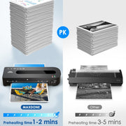 FN333 A4 Photo Laminating Machine With Hot And Cold Mode, Size: Set 2(US Plug)