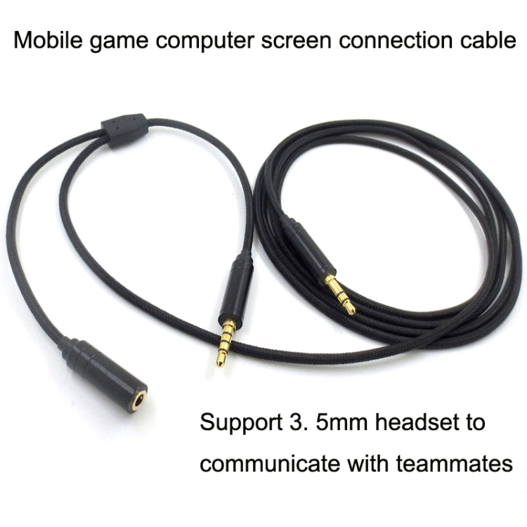 3.5mm Voice Party Live Recording Audio Cable Mobile Game Projection Computer Chat Link Cable(Red Black) - Headset Accessories by PMC TechLife | Online Shopping South Africa | PMC TechLife | Buy Now Pay Later Mobicred