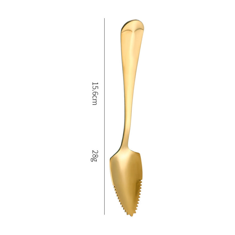 Stainless Steel Scraper Spoon Fruit Grapefruit Spoon Baby Digging Ball Spoon, Color: Gold