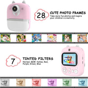1200W Pixel  2.4 Inch Display Children Print Instant Camera Standard Blue
