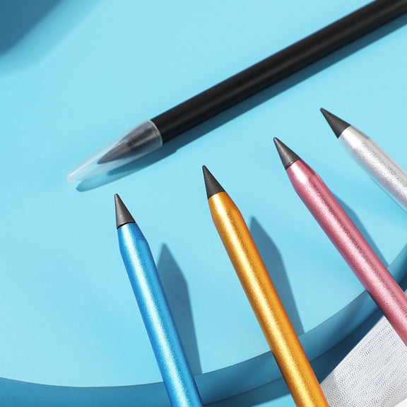 Office Pencil Unlimited Writing Eternal Metal Pen Inkless Pen Student Writing Pencil HB(Black)
