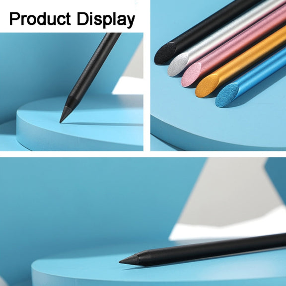 Office Pencil Unlimited Writing Eternal Metal Pen Inkless Pen Student Writing Pencil HB(Black)