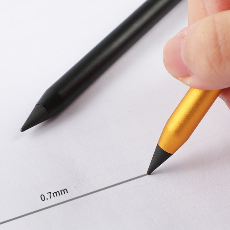Office Pencil Unlimited Writing Eternal Metal Pen Inkless Pen Student Writing Pencil HB(Black)