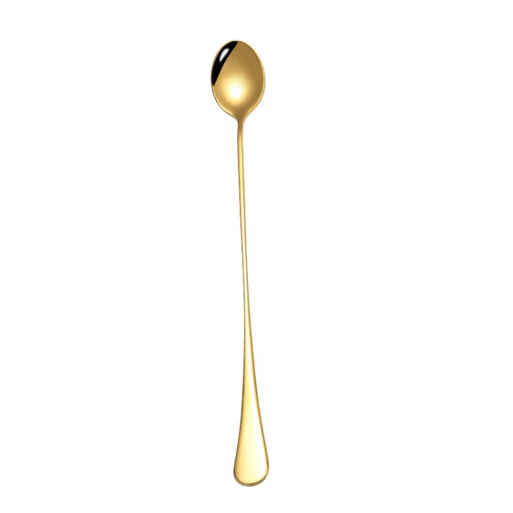 304 Stainless Steel Long Handle Thickened Pointed Spoon Coffee Ice Drink Mixing Spoon, Color: Titanium Gold - Cutlery Sets by PMC TechLife | Online Shopping South Africa | PMC TechLife | Buy Now Pay Later Mobicred