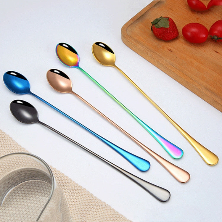 304 Stainless Steel Long Handle Thickened Pointed Spoon Coffee Ice Drink Mixing Spoon, Color: Titanium Gold - Cutlery Sets by PMC TechLife | Online Shopping South Africa | PMC TechLife | Buy Now Pay Later Mobicred
