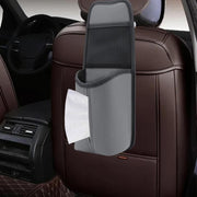 Car Seat Leather Multifunctional Tissue Water Cup Storage Hanging Bag(Army Green)