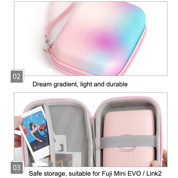 For FUJIFILM Instax Mini EVO / Link2 Printer Hard Shell EVA Storage Bag(Gradient Color) - Backpack by PMC Jewellery | Online Shopping South Africa | PMC Jewellery | Buy Now Pay Later Mobicred
