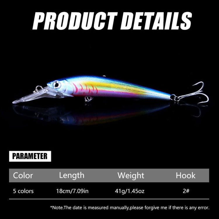 HENGJIA 18cm 41g Sinking Floating Minnow Fishing Lure Long Tongue Lure Bait(2) - Fishing Lures by HENGJIA/ | Online Shopping South Africa | PMC Jewellery | Buy Now Pay Later Mobicred