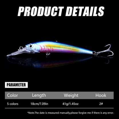HENGJIA 18cm 41g Sinking Floating Minnow Fishing Lure Long Tongue Lure Bait(2) - Fishing Lures by HENGJIA/ | Online Shopping South Africa | PMC Jewellery | Buy Now Pay Later Mobicred