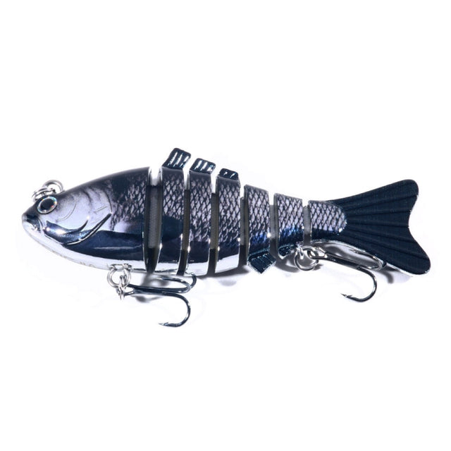 HENGJIA 10cm 24g Bionic Multi-Section Fish Bait Plastic Electroplating Fake Bait(4)