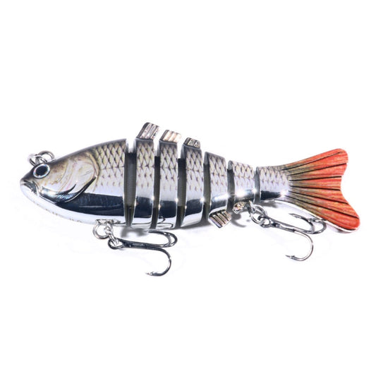 HENGJIA 10cm 24g Bionic Multi-Section Fish Bait Plastic Electroplating Fake Bait(6) - free shipping - PMC Jewellery - Order now!