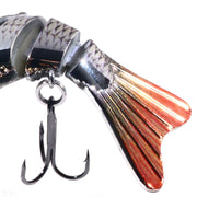HENGJIA 10cm 24g Bionic Multi-Section Fish Bait Plastic Electroplating Fake Bait(6)
