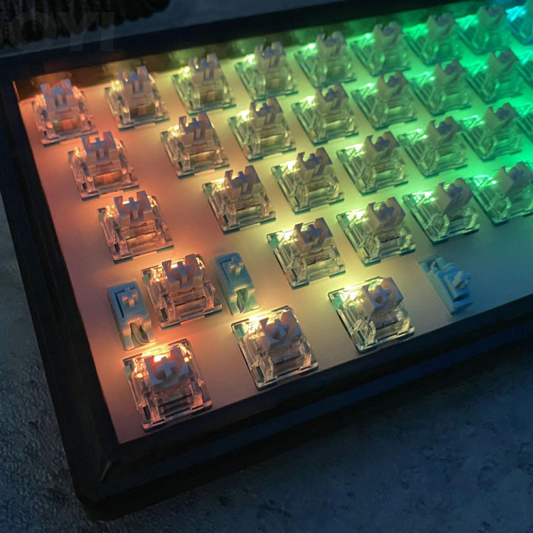 Hot Swap Shaft Wired RGB Back Light Customized Mechanical Keyboard Kit(Purple Transparent)