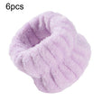 6pcs Washing Anti-Humidity Washing Face Wrist Strap Sports Sweat-Wiping Bracelet Sweat-Absorbing Sleeve(Light Purple) - free shipping - PMC TechLife - Order now!