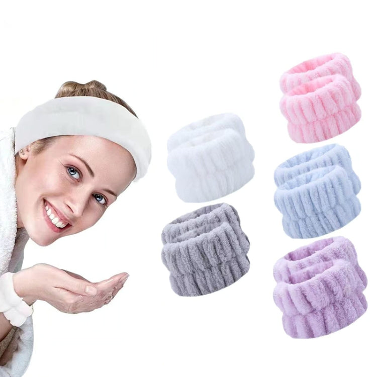 6pcs Washing Anti-Humidity Washing Face Wrist Strap Sports Sweat-Wiping Bracelet Sweat-Absorbing Sleeve(Light Blue)