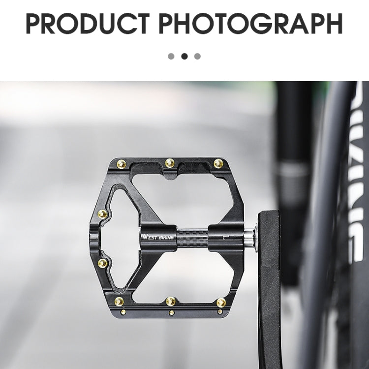 WEST BIKING 3 Bearings Ultralight Carbon Fiber Bushing Mountain Bike Pedal(Black) - free shipping - PMc TechLife - Order now!