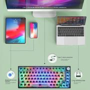 82 Keys Bluetooth Wireless 3-mode RGB Hot-plug Customized Mechanical Keyboard Kit(Black Transparent)