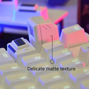Mechanical Keyboard MAC Retro Light Transmission Keycap(White)