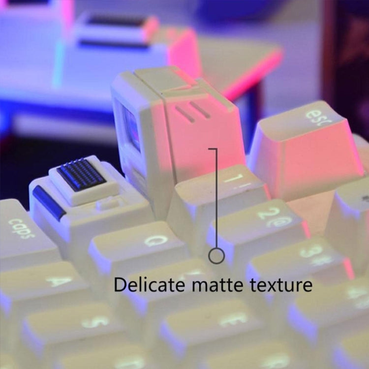 Mechanical Keyboard MAC Retro Light Transmission Keycap(White)