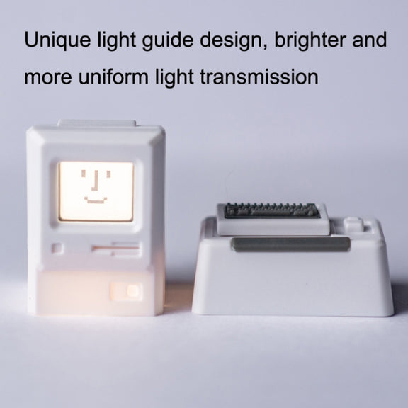 Mechanical Keyboard MAC Retro Light Transmission Keycap(Silver Gray)