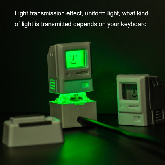 Mechanical Keyboard MAC Retro Light Transmission Keycap(White)