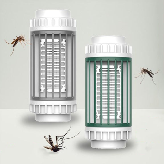 LED-UV Purple Light Wave Electric Shock Mosquito Killer Lamp Mini Plug-In Mosquito Repellent, CN Plug(Gray)