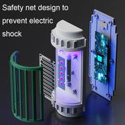 LED-UV Purple Light Wave Electric Shock Mosquito Killer Lamp Mini Plug-In Mosquito Repellent, CN Plug(Gray)