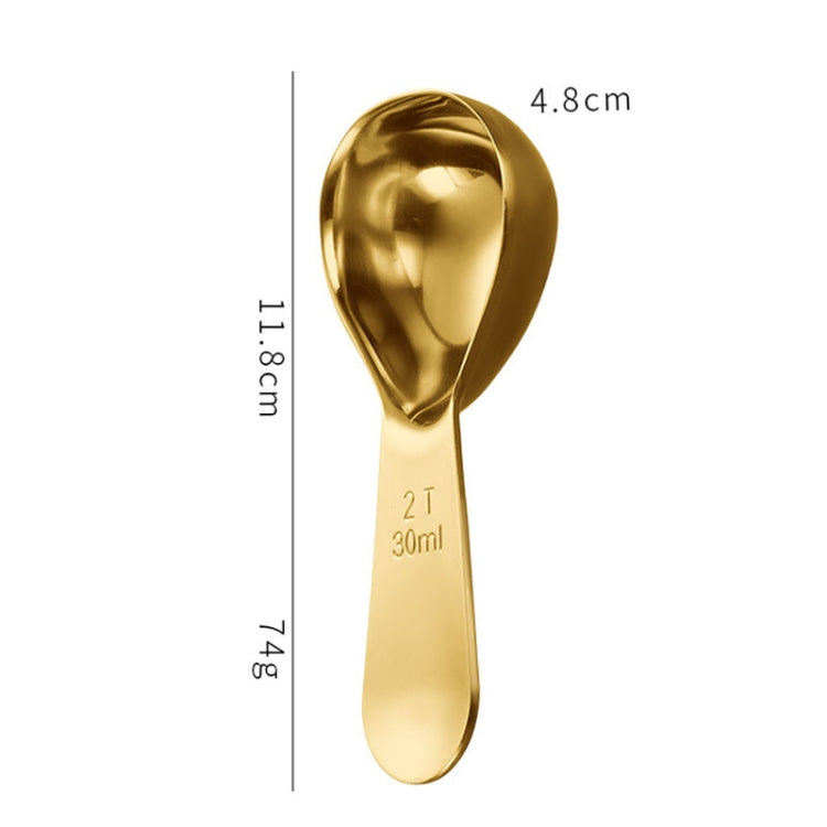 30ml 304 Stainless Steel Thickened Coffee Spoon With Scale Measuring Bean Spoon, Color: Gold - Coffee Machine & Accessories by PMC TechLife | Online Shopping South Africa | PMC TechLife | Buy Now Pay Later Mobicred