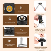 WEST BIKING Outdoor Lighthouse Camping Light LED Portable Magnetic Emergency Flashlight(Black)