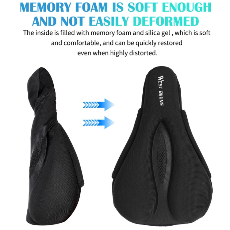 WEST BIKING Bike Cushion Cover Thick Silicone Quick Release Seat Cushion(Black) - Bicycle Saddle by WEST BIKING | Online Shopping South Africa | PMc TechLife | Buy Now Pay Later Mobicred