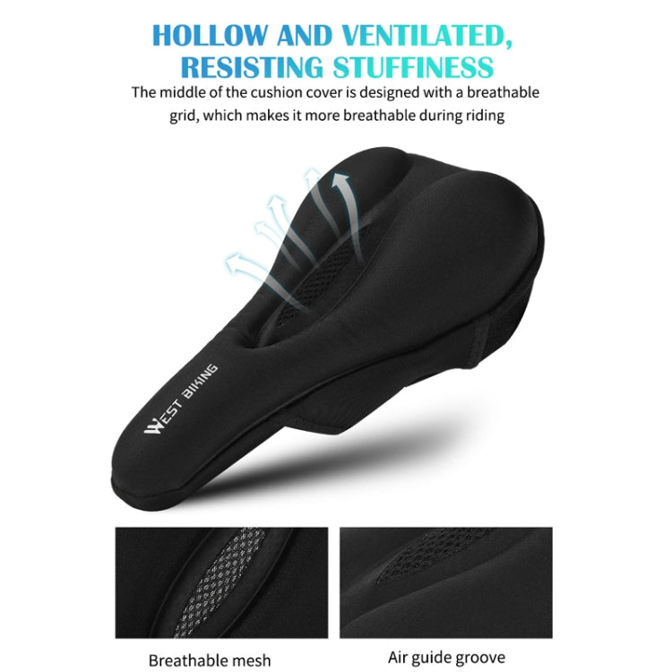 WEST BIKING Bike Cushion Cover Thick Silicone Quick Release Seat Cushion(Black) - Bicycle Saddle by WEST BIKING | Online Shopping South Africa | PMc TechLife | Buy Now Pay Later Mobicred